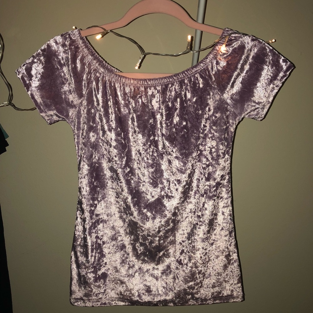 Velvet cropped top!